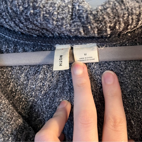 Anthropologie Moth Off the Shoulder Eyelet Sweater - Picture 7 of 9